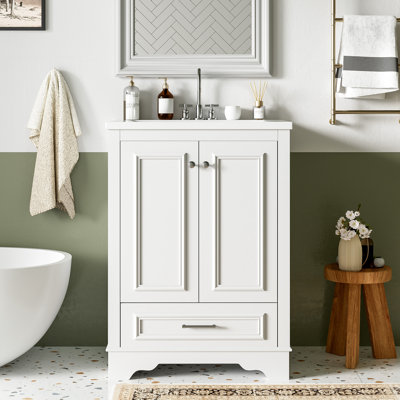 Meuble-lavabo 24 po avec lavabo en céramique