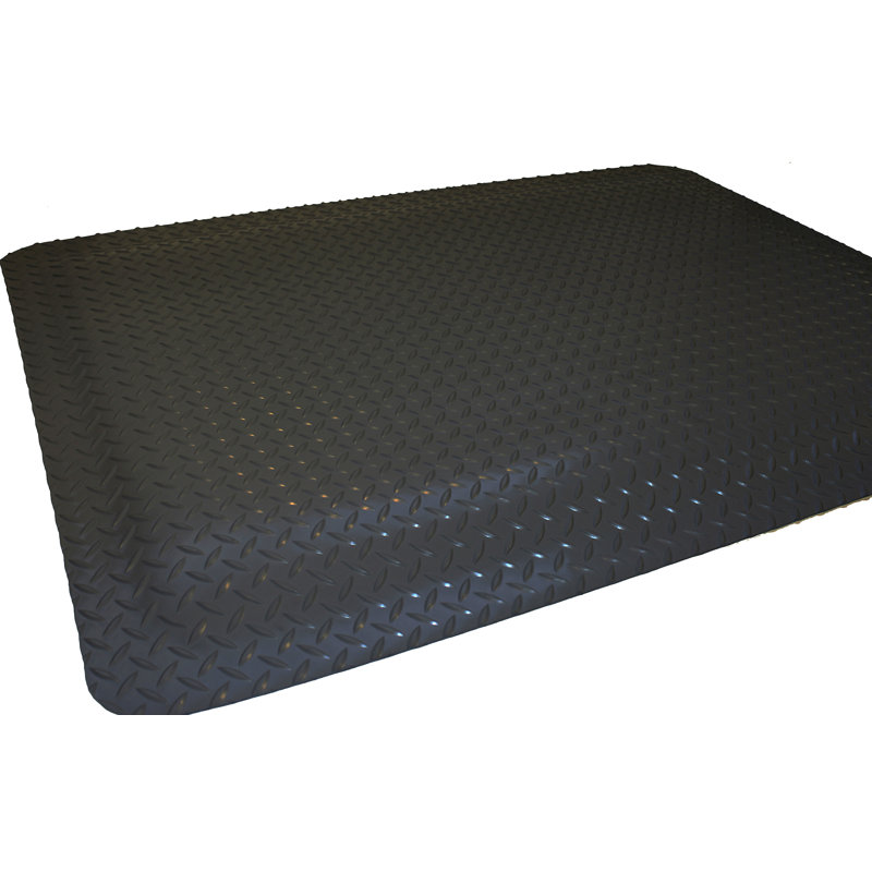 Tapis anti-fatigue diamond Verrill, Noir, Rectangle l 3 pi x L 5 pi