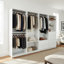 Système de garde-robe autoportant en bois blanc