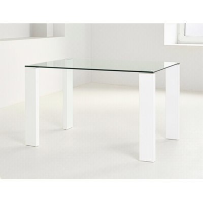 Mentone Rectangular Glass Top Dining Table