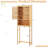 Natural Bamboo Over-The-Toilet Storage Cabinet With Doors, Shelves, And Space-Saving Design