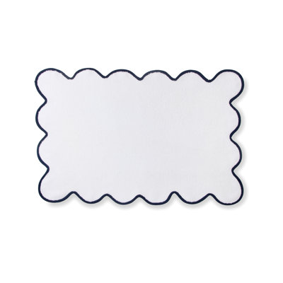 Scalloped Cotton Bath Mat