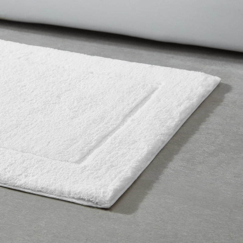Calvin Klein Cotton Bath Rug, 24" L x 40" W, White