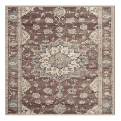 Tapis brun lavable à la machine