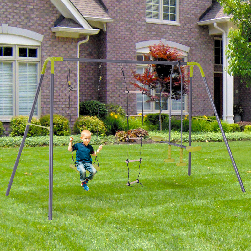 HomCom Metal Swing Set with 1 Swing(s)