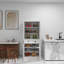 Armoire de cuisine 71 po en blanc. 4 portes, tiroir, 2 tablettes réglables. Rangement fonctionnel pour la salle à manger, le salon, la salle de lavage blanche avec tiroir et salle à manger adaptée.