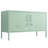 Wide TV Stand Metal Lockable Storage Cabinet with 2 Doors & 2-Tier Adjustable Shelves, Multifunctional Entertainment Center for Living Room & Bedroom-2046951315