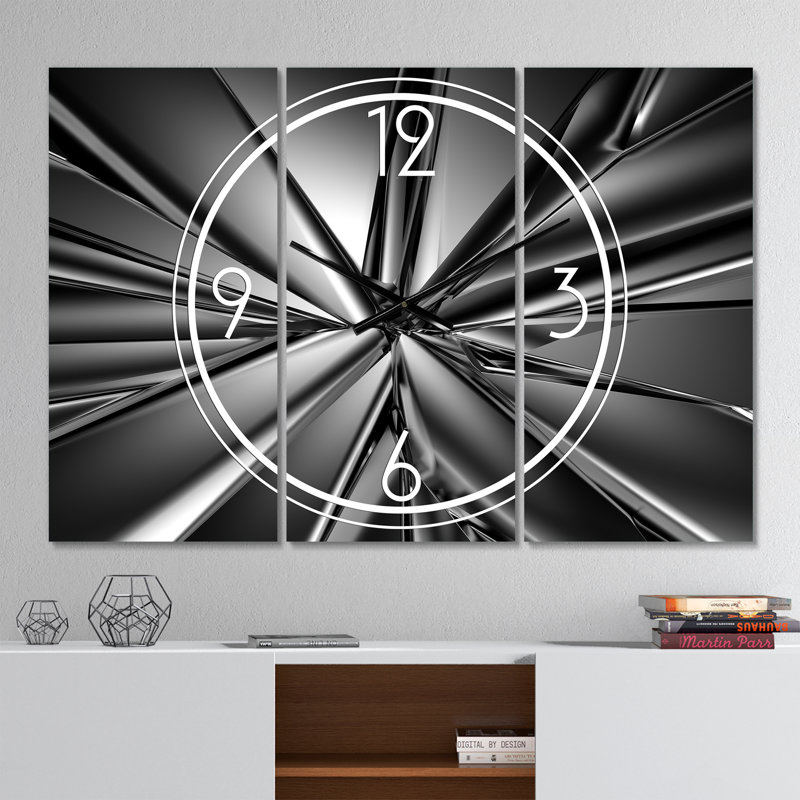 Futuristic Crystal Background - Oversized Wall Clock