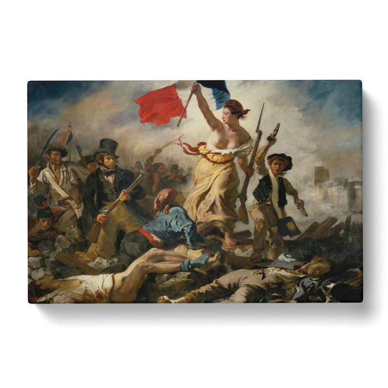 Liberty Leading The People by Eugene Delacroix - Wrapped Canvas Print, 50cm H x 76cm W x 3cm D