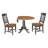 Dugazon 2 - Person Solid Wood Solid Wood Top Pedestal Dining Set