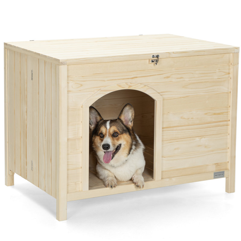Petsfit Folding Cat House, No Tools Required for Assembly, Cat house Furniture, Indoor Dog House for Small Dog, 35.5"L × 23.5"W × 27"H