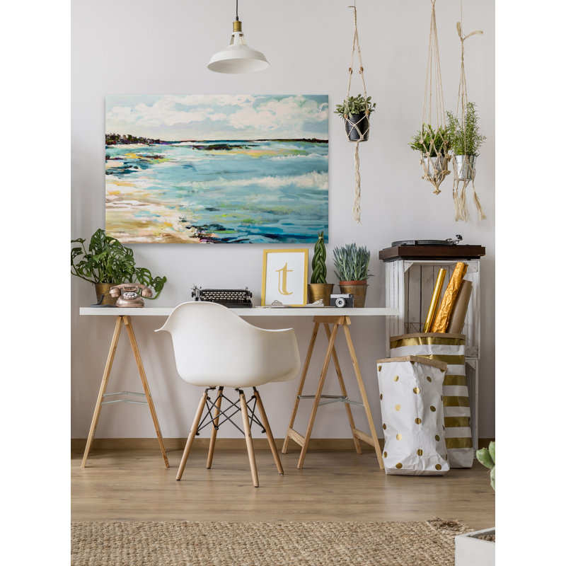 «Beach Surf III» par Marmont Hill - impression sur toile tendue, H 20 po x l 30 po x p 1,5 po