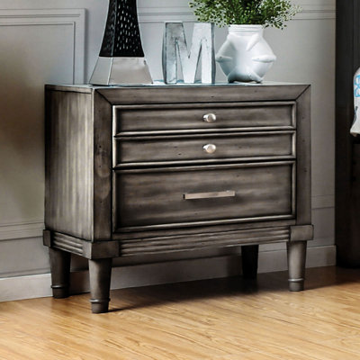 Nightstand with Hidden Drawer and sturdy legs