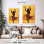 Danse classique indienne sur toile-210272651