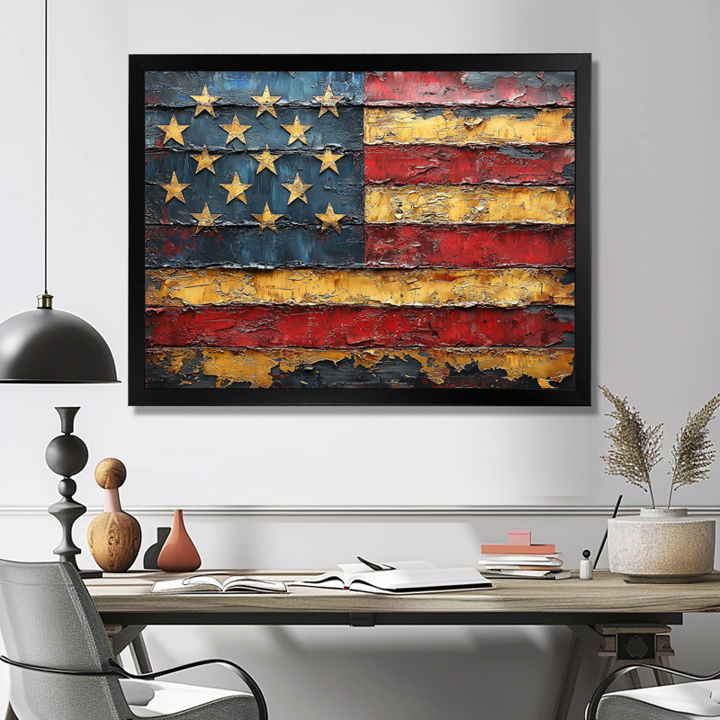 Montemayor, drapeau de la Constitution des États-Unis. I - USA Patriotist, art mural sur toile, H 30 po x l 40 po