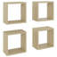 Gleneva 4 Piece Square Cube Shelf