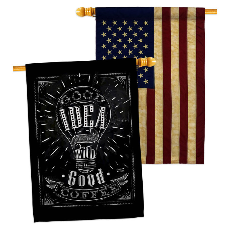 Drapeau de maison en polyester / mélange 40 po x 28 po