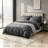 Reversible Black Botanical King Comforter Set, 7 Piece Bed in a Bag-134896212