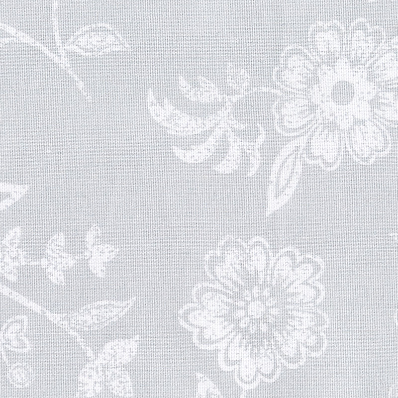  Ensemble de 4 serviettes à motif floral gris Ina, Motif floraux gris