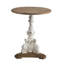 Table d'appoint ronde antique blanche-1853941204