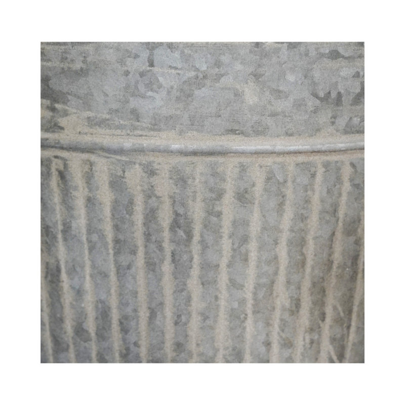 Outdoor Galvanised Trough H23cm W38cm, 23cm H x 49cm W x 14.96cm D