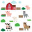 Décalcomanie murale animaux de ferme