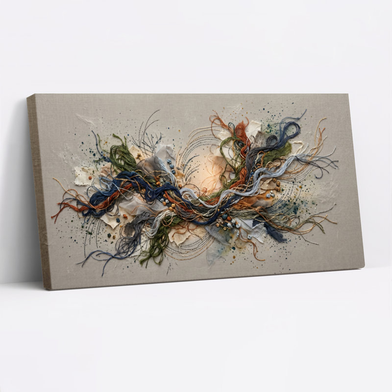 Ensemble de 1 tableau abstrait sur toile, L 46 po x H 24 po, Wrapped Canvas