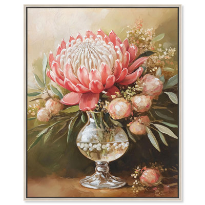Décoration murale printanière sur toile Petal Prism Protea II par Art Remedy