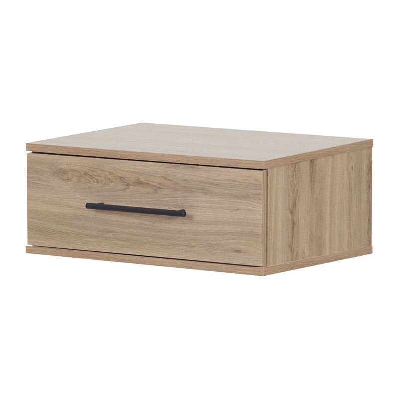 Haven  Floating Side Table With 1 Drawer, Beige
