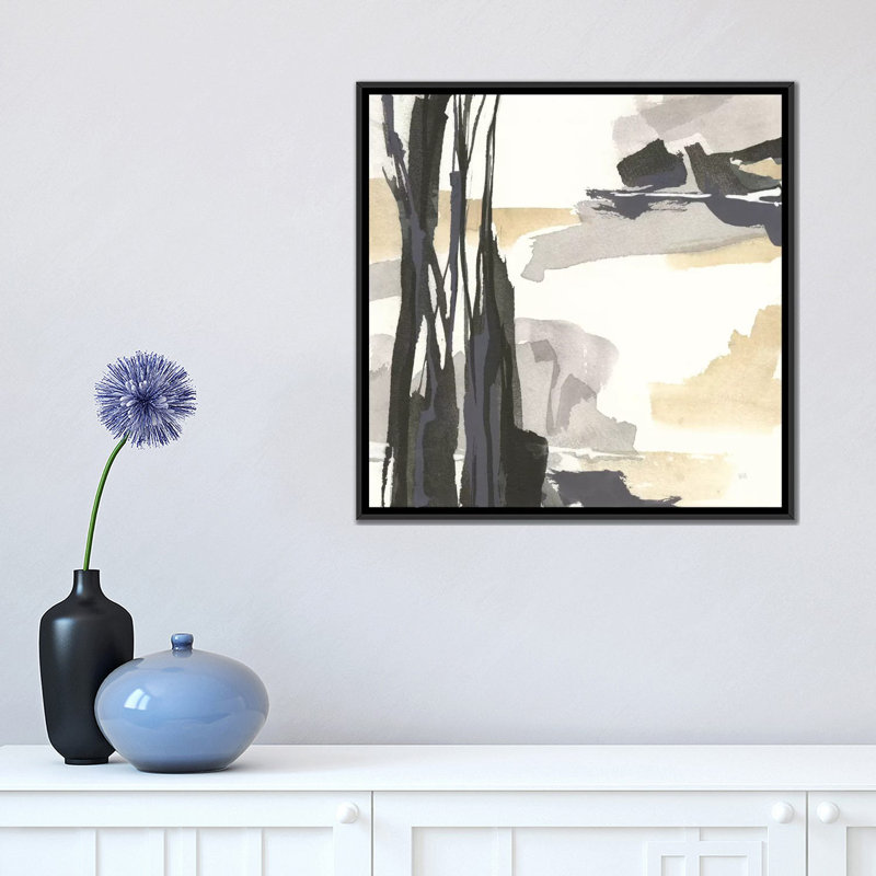 «Placid III», reproduction sur toile, H 18 po x l 18 po x P 1,5 po, Toile avec cadre noir, Pas de tapis