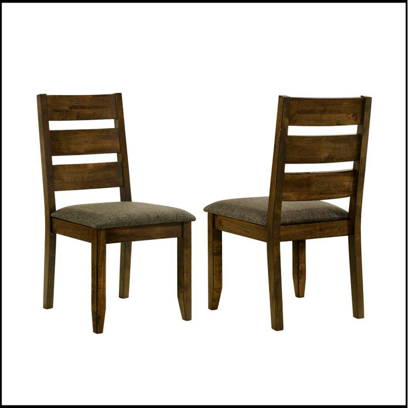 Ensemble de 2 chaises de salle à manger rembourrées au fini noisette musquée, alliant confort et style pour un repas élégant