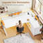 Bureau d'ordinateur en L de L 63 po x L 4,6 po avec 4 tiroirs-490856288