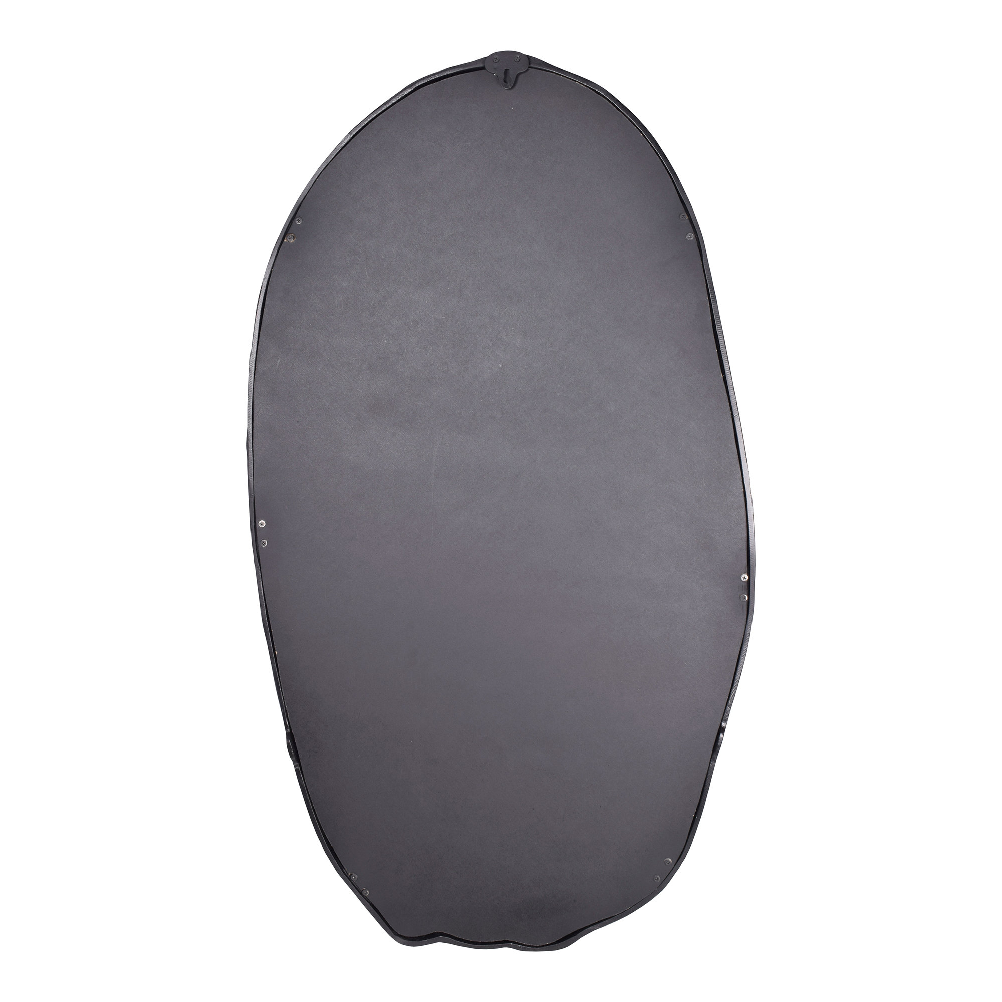 Nola Distressed Accent Mirror, Black, 50" x 28"