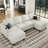 Anjana Penelopa Chenille U Shaped Sectional Modular Sofa With Storage Seats And 2 Movable Storage Ottomans For Apartment Living Room-1227284055