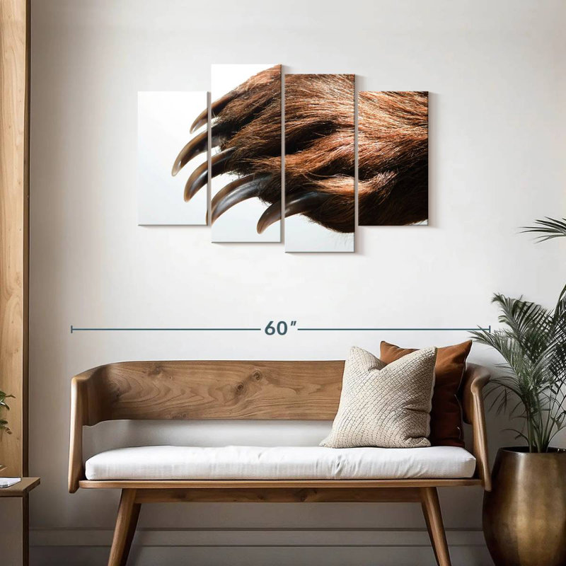 Brampt Brown Bear Claws, 27" H x 43" W