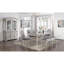 Banc de 60 po Sparkling embelli en gris argenté - siège rembourré moderne pour la salle à manger, chambre à coucher tapissée de décorations de salon