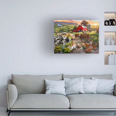 Bigelow Illustrations Farm Welcoming Committee Canvas Art
