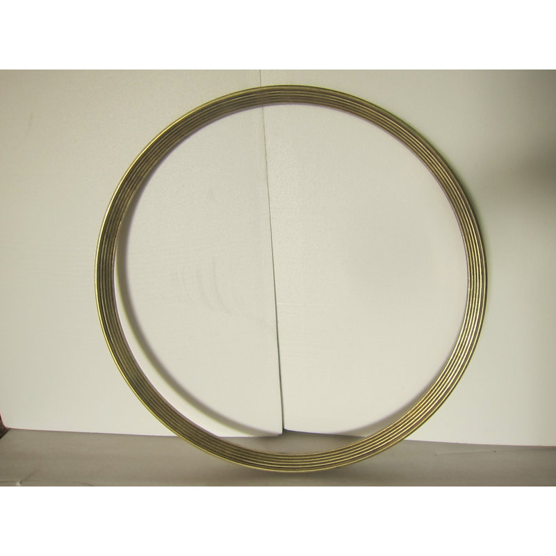 Kintzel Flat Wall Mirror, Distressed Gold