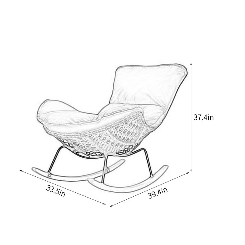 Chaise berçante Casual Light Luxury Home, Orange