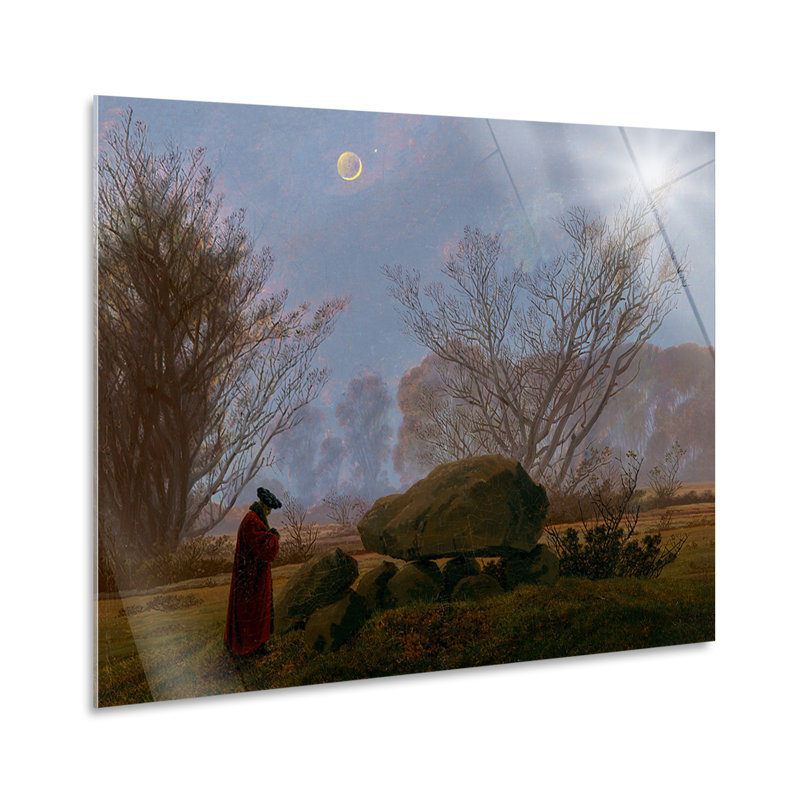 A Walk At Twilight by Caspar Friedrich - No Frame Print, Plastic/Acrylic, 70cm H x 100cm W