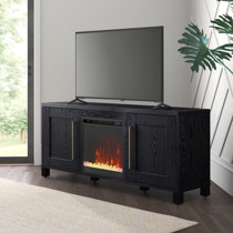 Avalon Media Console TV Fireplace Console Faux White Marble Top