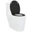 Anthracite Plastic Standard Adjustable Armrests Toilet Seat-1215608312