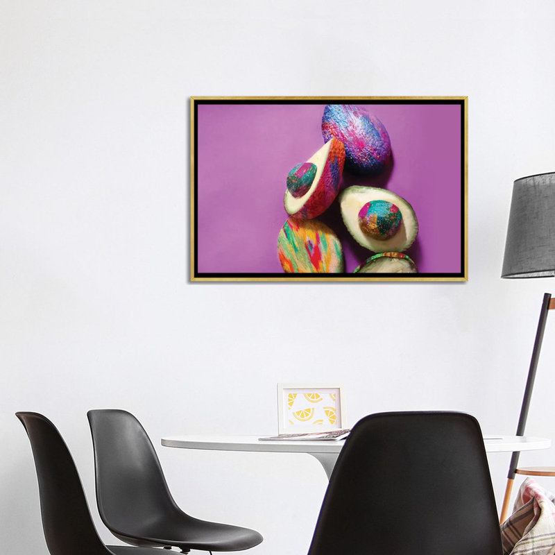 Avocat par EttaVee-impression d’art graphique, H 26 po x l 40 po x 1,5 po, Toile encadrée d'or, Pas de tapis