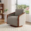 Upholstered Swivel Barrel Chair-2102375553