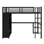Structure de lit mezzanine avec garde-robe, bureau et tablettes de rangement-75575738-75575739