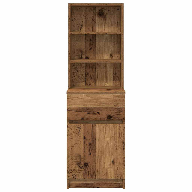 Bedside Cabinet 39X35x125 Cm Engineered Wood, Old Wood