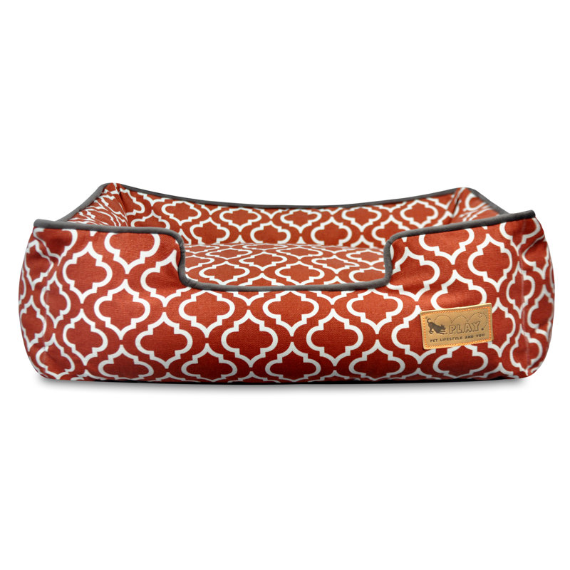 Lit pour chien marocain , Grand (l 38 po x P 30 po x H 9 po), Marsala