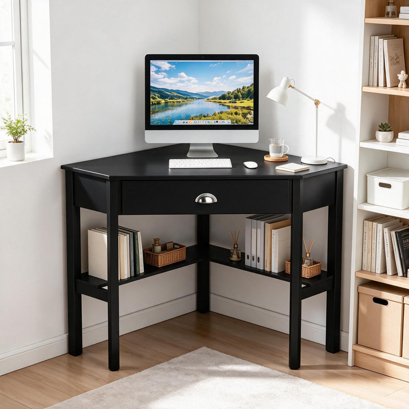 Bureau en coin Aust, Noir