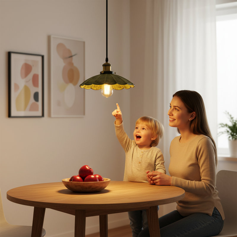 1 - Light Dome Pendant, Brushed Brass