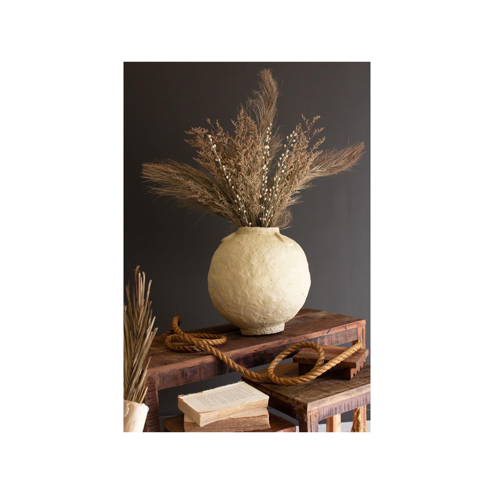 15'' Handmade Paper Decorative Urns & Jars
